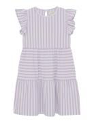 Dress Ss Stripe Purple Creamie
