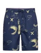 Printed Long-Length Swimshort Blue Scotch & Soda