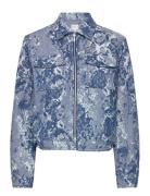 Charlotte Jacquard Denim Jacke Blue French Connection