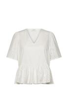 Rwlauren Ss Regular Blouse White Rosemunde