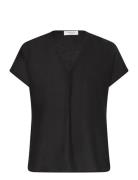 Rwroa Sl Regular Blouse Black Rosemunde