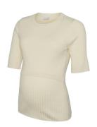Mlnewsiv June 2/4 Knit Top 2F Cream Mamalicious