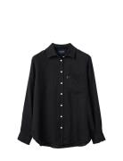 Classic Linen Shirt Black Lexington Clothing