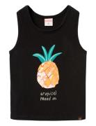 Knit T-Shirt Suspenders Black Boboli