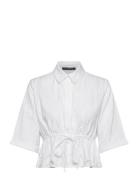 Barnet Cottom Striped Shirt White French Connection