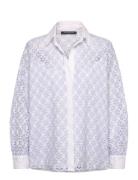 Galina Cotton Embroidered Shir Patterned French Connection