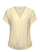 Rwroa Sl Regular Blouse Yellow Rosemunde