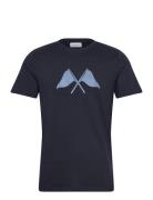 Copenhagen Print Tee S/S Navy Lindbergh