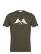 Tee With Hd Lindbergh Flag Khaki Lindbergh