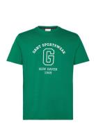 Graphic Ss T-Shirt Green GANT