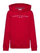 U Corp Logo Ess Hoodie Red Tommy Hilfiger