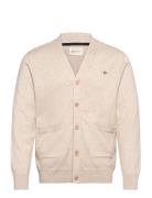 Classic Cotton V-Cardigan Beige GANT