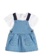 Denim Dungaree Dress Blue Tommy Hilfiger