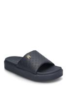 Platform Monogram Poolslide Navy Tommy Hilfiger