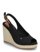 Flag High Wedge Espad Slingback Black Tommy Hilfiger