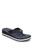 Im Th Chainprint Midwedge Sandal Navy Tommy Hilfiger