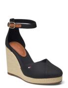 Flag High Wedge Espad Closed Toe Black Tommy Hilfiger