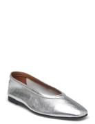 Soft Metal Lthr Ballerina No Bow Silver Tommy Hilfiger