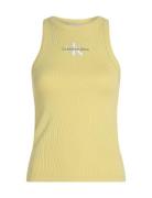 Monologo Rib Tank Top Yellow Calvin Klein Jeans