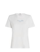 Reg Script C-Nk Tee Ss White Tommy Hilfiger