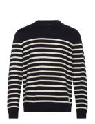 Striped Cotton C-Neck Navy GANT