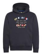 Graphic Sweat Hoodie Navy GANT