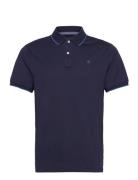 Tipped Jersey Polo Navy Hackett London