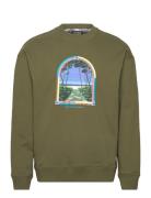 Relaxed-Fit Front Artwork Sweatshirt Khaki Scotch & Soda