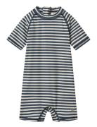 Swimsuit S/S Cas Navy Wheat