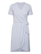 Vinayeli S/S Knee Wrap Dress/Su - Noos Blue Vila