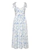 Serenity Dale Crepe Midi Dress Blue French Connection