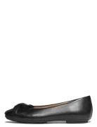 Delicato Soft-Twist Leather Ballet Flats Black FitFlop