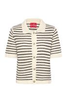 Coleencras Knit Blouse Cream Cras