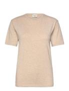Bs Abel Slim Fit T-Shirt Beige Bruun & Stengade