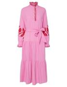 Yasbrimu Ls Long Dress Pink YAS