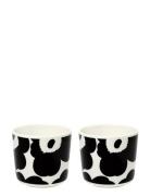 Unikko C.cup 2Dl W/Out H 2Pcs Black Marimekko Home