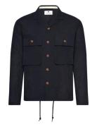 Akotto Cot/Linen Overshirt Navy Anerkjendt