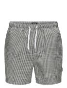 Osjted Stripe Seersucker Swim Acc Black ONLY & SONS