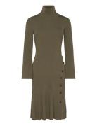 Polly Knitted Midi Dress Khaki Malina