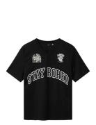 Nlmandreas Bod Poly L Ss Top Sky Black LMTD