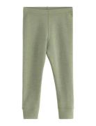 Leggings Wool Baby Solid Green Lindex