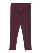 Leggings Basic Brushed Inside Burgundy Lindex