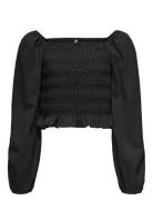 Koghelene Puff Sleeve Top Wvn Black Kids Only