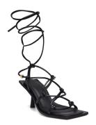 Penny Heels With Straps Black Malina