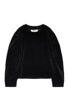 Kogsille L/S Velvet Detail Top Jrs Black Kids Only