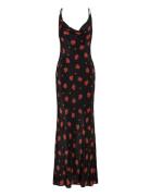 Monroe Cowl Neck Maxi Dress Black Bardot