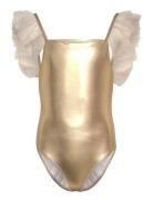 Swimming Costume Gold Billieblush