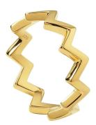 Strict Plain Zigzag Ring Gold Gold Syster P