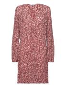 Short Printed Dress With Knot Detail Red Mango