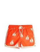 Sailing Boats Aop Swim Shorts Orange Mini Rodini